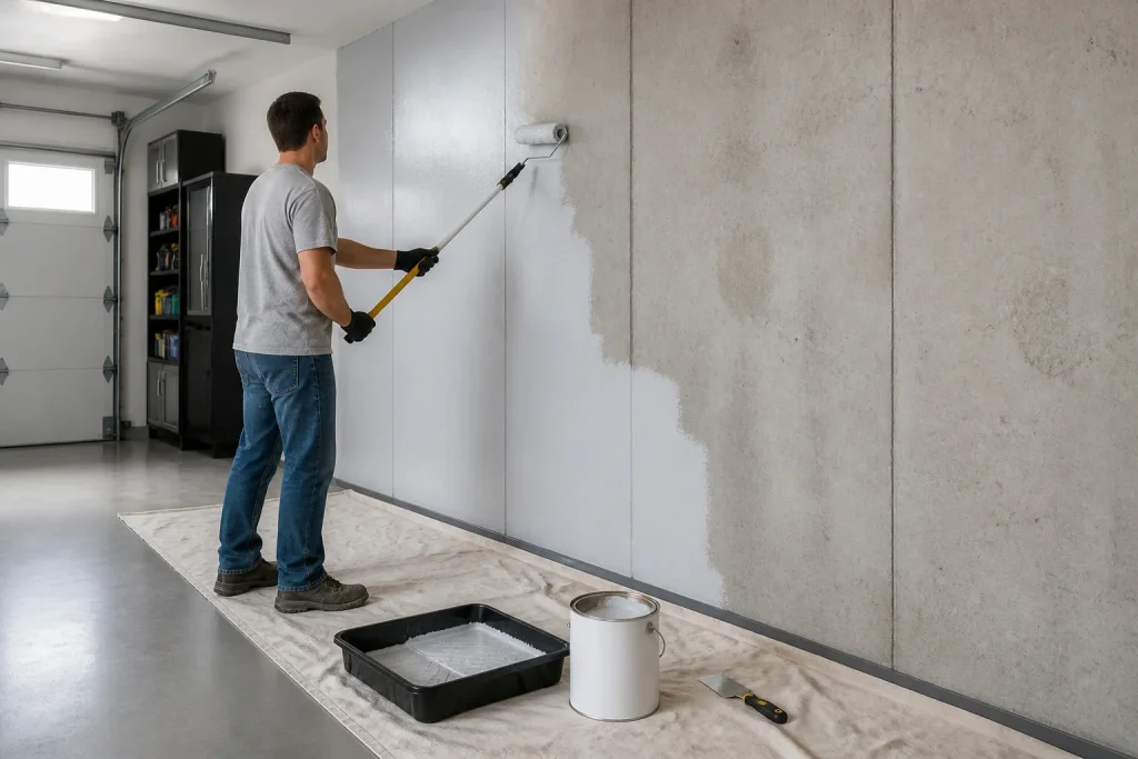 Peinture mur garage : préparez et protégez vos surfaces