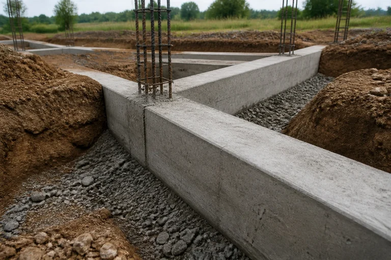 Fondation de beton solide
