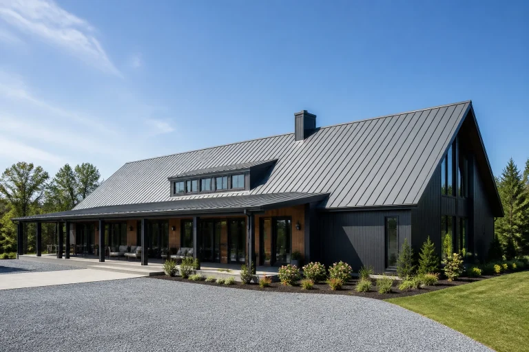 Maison moderne avec toit en zinc