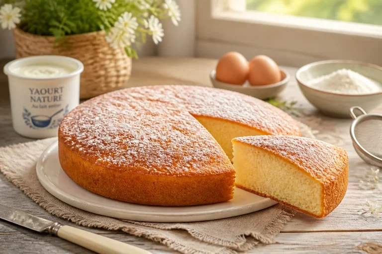 Gateau au yaourt dore et moelleux