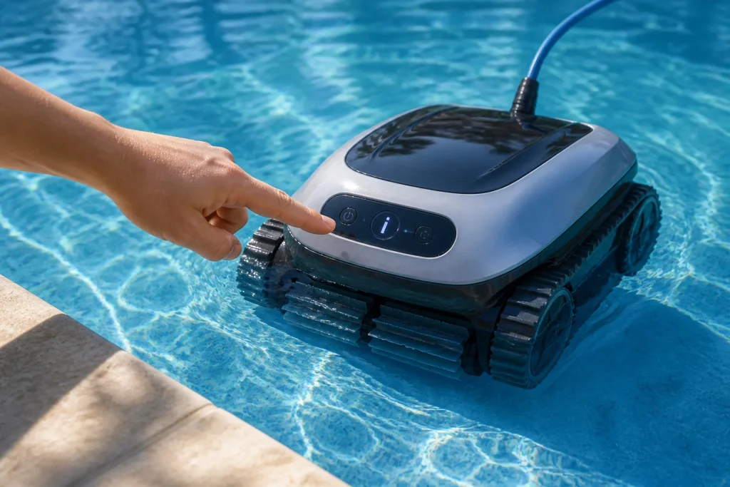 Robot piscine Zodiac : le voyant ‘i’ clignote, que faire ?
