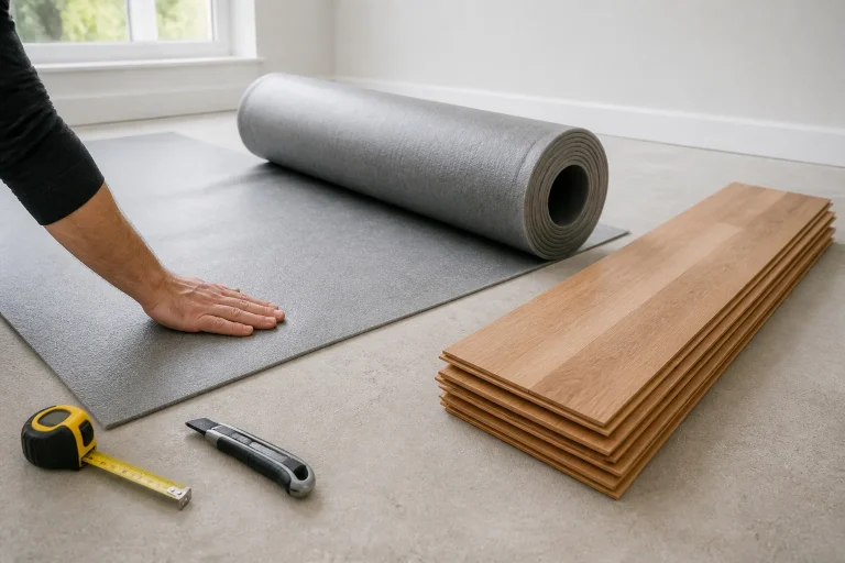 Preparation pour la pose de parquet flottant
