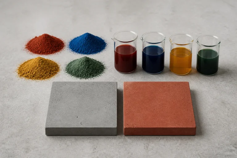 Colorants pour beton poudres et liquides